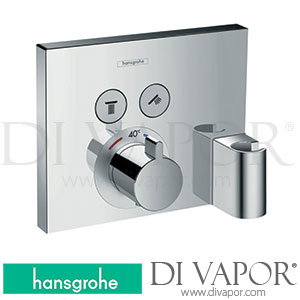 Hansgrohe 15765000 ShowerSelect Thermostat for Concealed Installation for 2 Functions with Hose Connection and Shower Holder >03/15 Spare Parts
