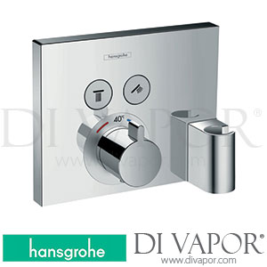 Hansgrohe 15765007 ShowerSelect Thermostat for Concealed Installation for 2 Functions with Hose Connection and Shower Holder >01/18 Spare Parts