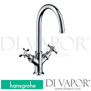 Hansgrohe 16506000 AXOR Montreux 2-Handle Basin Mixer 210 with Cross Handles and Waste Set 01/10 - 09/10 Spare Parts