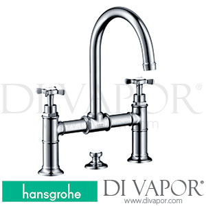 Hansgrohe 16510000 AXOR Montreux 2-Handle Basin Mixer 220 with Cross Handles and Pop-Up Waste Set 01/10 - 09/10 Spare Parts