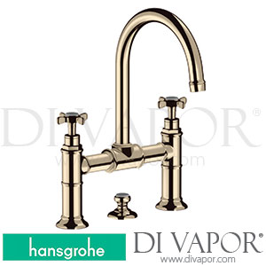 Hansgrohe 16510830 AXOR Montreux 2-Handle Basin Mixer 220 with Cross Handles and Pop-Up Waste Set 01/10 - 09/10 Spare Parts