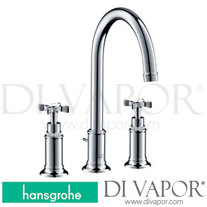 Hansgrohe 16513000 AXOR Montreux 3-Hole Basin Mixer 180 with Cross Handles and Pop-Up Waste Set 01/10 - 09/10 Spare Parts