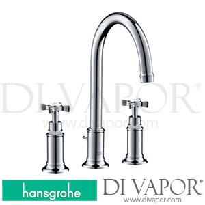 Hansgrohe 16513003 AXOR Montreux 3-Hole Basin Mixer 180 with Cross Handles and Pop-Up Waste Set >04/20 Spare Parts