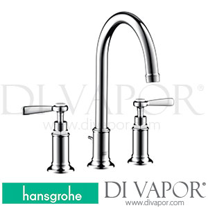 Hansgrohe 16514000 AXOR Montreux 3-Hole Basin Mixer 180 with Lever Handles and Pop-Up Waste Set >10/16 Spare Parts