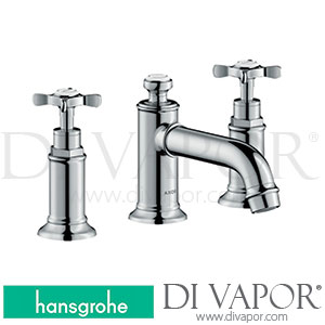 Hansgrohe 16538009 AXOR Montreux 3-Hole Basin Mixer 30 with Cross Handles and Pop-Up Waste Set 2 Ticks >04/20 Spare Parts