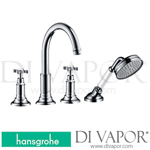 Hansgrohe 16546007 AXOR Montreux 4-Hole Rim Mounted Bath Mixer for Exposed Installation with Cross Handles >10/18 Spare Parts