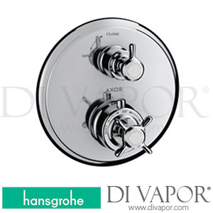Hansgrohe 16800000 AXOR Montreux Thermostat for Concealed Installation with Cross Handle and Shut-Off Valve >03/10 Spare Parts
