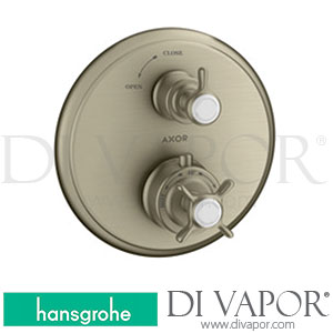 Hansgrohe 16800820 AXOR Montreux Thermostat for Concealed Installation with Cross Handle and Shut-Off Valve 05/06 - 06/08 Spare Parts