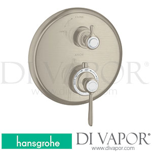 Hansgrohe 16801820 AXOR Montreux Thermostat for Concealed Installation with Lever Handle and Shut-Off Valve >10/16 Spare Parts
