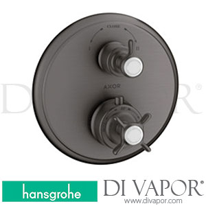 Hansgrohe 16820340 AXOR Montreux Thermostat for Concealed Installation with Cross Handle and Shut-Off/ Diverter Valve >11/16 Spare Parts