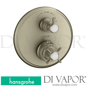 Hansgrohe 16820820 AXOR Montreux Thermostat for Concealed Installation with Cross Handle and Shut-Off/ Diverter Valve 05/06 - 06/08 Spare Parts