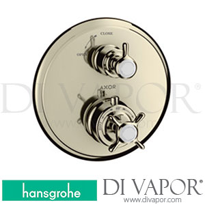 Hansgrohe 16820830 AXOR Montreux Thermostat for Concealed Installation with Cross Handle and Shut-Off/ Diverter Valve 07/08 - 12/19 Spare Parts
