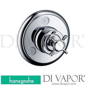 Hansgrohe 16830830 AXOR Montreux Shut-Off/ Diverter Valve Trio/ Quattro for Concealed Installation with Cross Handle 04/06 - 12/19 Spare Parts