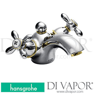 Hansgrohe 17032000 AXOR Carlton 2-Handle Basin Mixer 60 with Cross Handles and Pop-Up Waste >10/10 Spare Parts