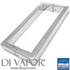 170mm Shower Door Handle (17cm Hole to Hole) - Stainless Steel