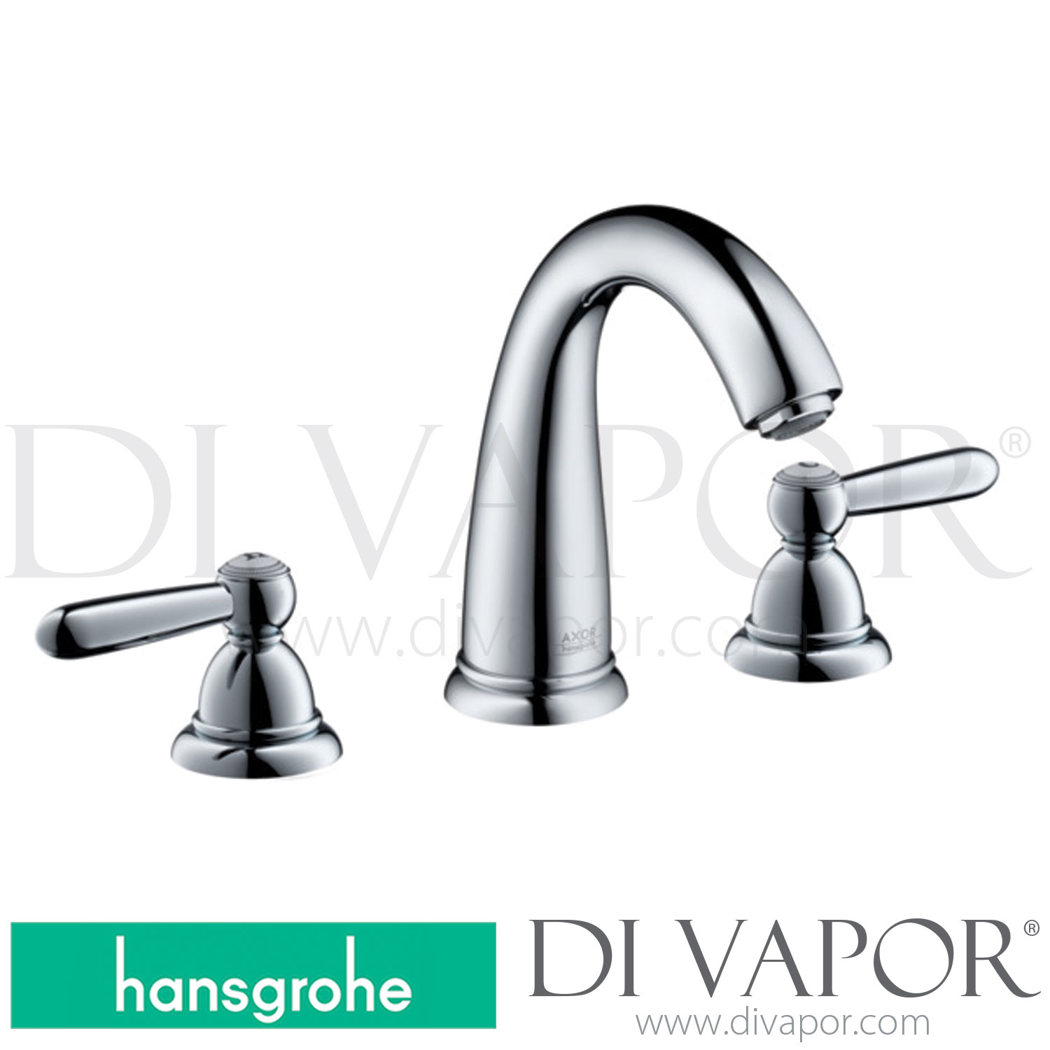 Hansgrohe 17134000 AXOR Carlton 3Hole Basin Mixer 120 with PopUp