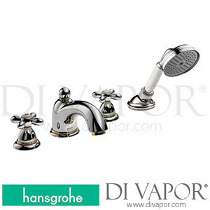 Hansgrohe 17444090 AXOR Carlton 4-Hole Rim Mounted Bath Mixer with Cross Handles 05/94 - 03/04 Spare Parts
