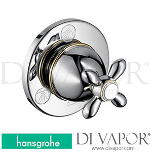 Hansgrohe 17925090 AXOR Carlton Trio/ Quattro Shut-Off/ Diverter Valve for Concealed Installation with Cross Handle 04/01 - 12/17 Spare Parts