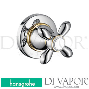 Hansgrohe 17965090 AXOR Carlton Shut-Off Valve for Concealed Installation with Cross Handle 04/01 - 01/11 Spare Parts