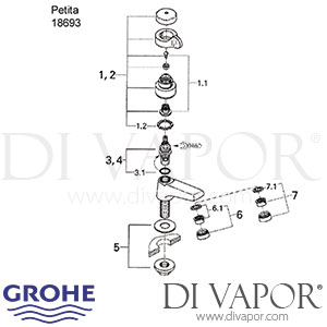 Grohe 18693000 Petita Basin Pillar Tap Spare Parts