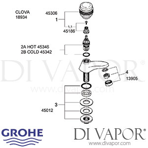 Grohe 18934000 | 18934 Clova Basin Taps Spare Parts