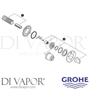 Grohe 19 440 and 19 448 Ondus Concealed Stop Valve