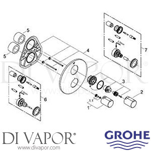 Grohe 19066 Tenso Thermostat Shower Mixer Spare Parts