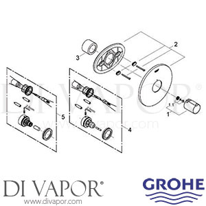 Grohe 19067 Tenso Central Thermostat Mixer Shower Spare Parts