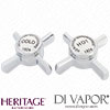 Heritage 19071ZD02S Bathrooms Handles Pair for TDC072