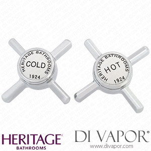 Heritage Bathrooms 19071ZD02S Handles Pair for TDC072