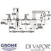 Grohe Atrio 4-Hole Bath Shower Combination Dimensions