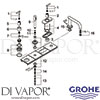 Grohe 19142BE0 Spare Tech Diagram