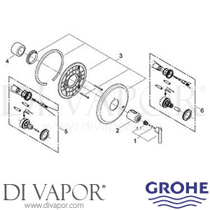 Grohe 19148 Atrio Central Thermostat Mixer Spare Parts