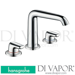 Hansgrohe 19155000 AXOR Bouroullec 3-Hole Basin Mixer 130 without Pull-Rod with Lever Handles 10/11 - 12/17 Spare Parts