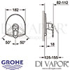 Grohe Chiara Manual Shower Valve Dimensions