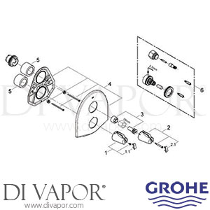Grohe 19160 Chiara Thermostat Bath Shower Mixer Spare Parts