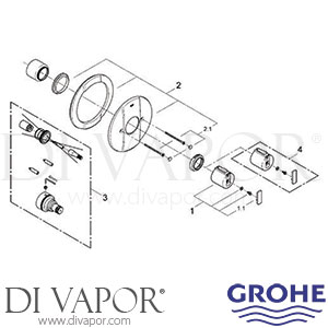 Grohe 19240 Grohtherm 2000 Central Thermostat Mixer Spare Parts