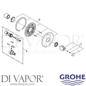 Grohe 19250 Grohtherm 3000 Central Thermostat Mixer Spare Parts