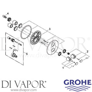 Grohe 19255 Grohtherm 3000 Thermostat Shower Mixer Spare Parts