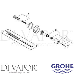 Grohe 19258 Grohtherm 3000 Concealed Stop Valve Exposed Part Spare Parts