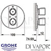 Grohe Grohtherm 2000 Special Central Bath Mixer Shower Dimensions