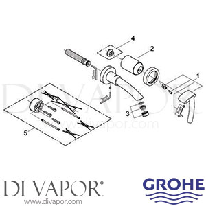 Grohe 19289 Tenso 2-Hole Basin Mixer Tap Spare Parts