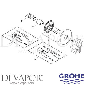 Grohe 19296 Lineare Single Lever Shower Mixer Trim Spare Parts