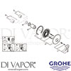 Grohe 19296001 Mixer Spare Tech Diagram