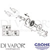 Grohe 19297DC1 Mixer Spare Tech Diagram