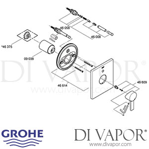 Grohe 19315 Allure Bath Shower Trimset Spare Parts