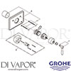 Grohe 19320EN0 Mixer Spare Tech Diagram