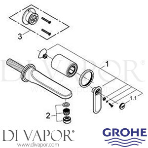 Grohe 19342 Veris 2-Hole Basin Mixer Spare Parts