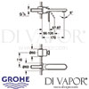 Grohe 2-Hole Basin Mixer S-Size Dimensions
