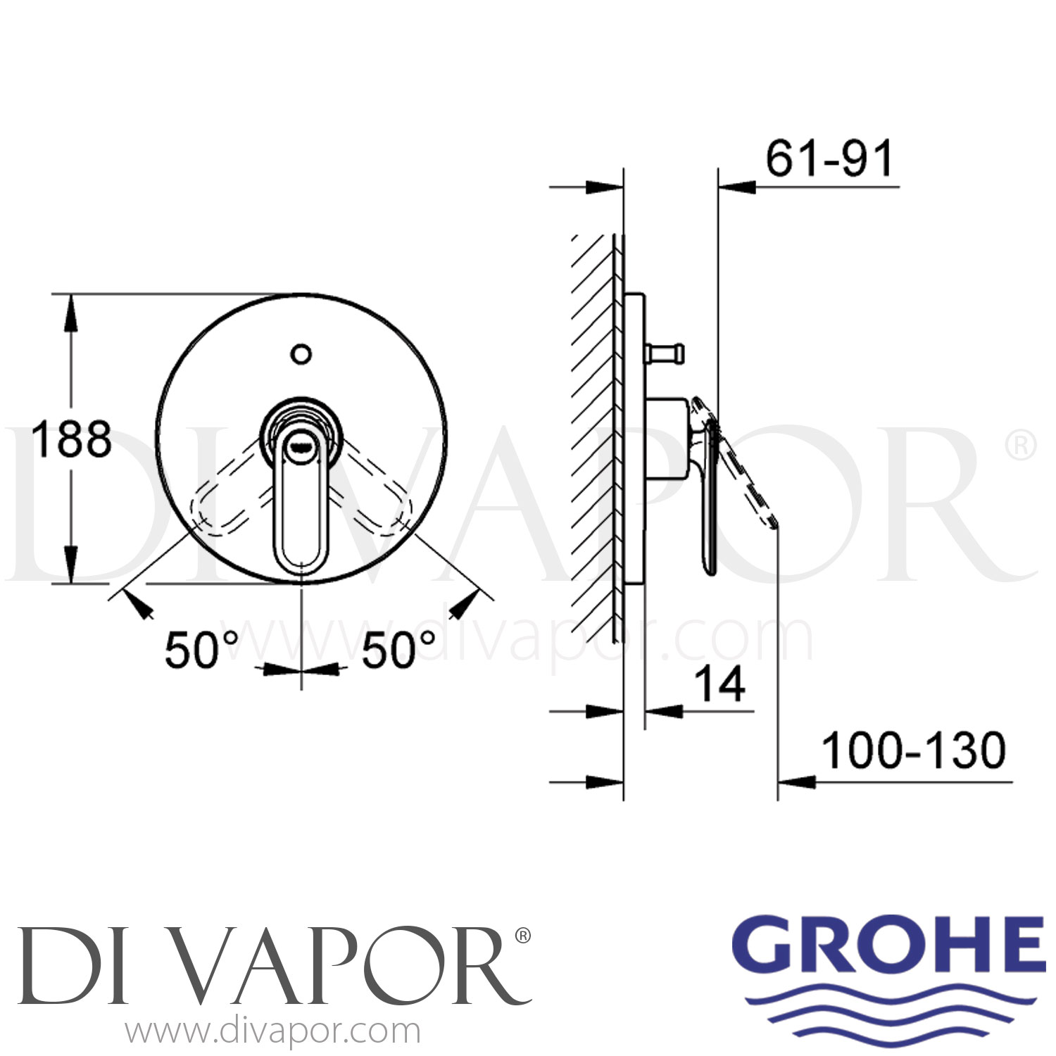 Grohe 19344000 Veris SingleLever Bath/Shower Mixer Spare Parts
